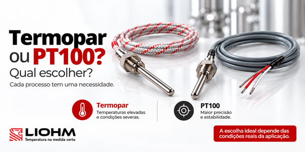 Termopar ou PT100 para medição de temperatura industrial
